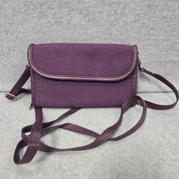Thirty One Purple Dot Crossbody Wallet - Picture 1 of 8